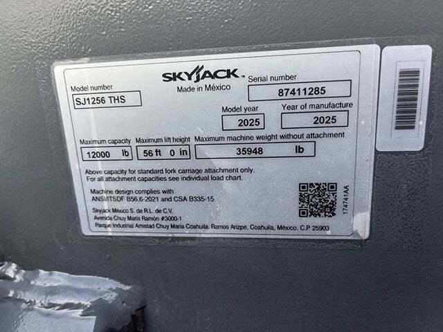 2025 Skyjack SJ1256 THS-19