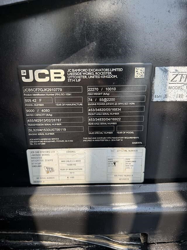 2019 JCB 509-42-48