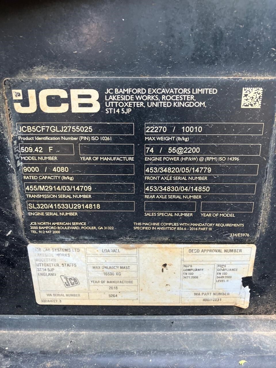 2019 JCB 509-42-6