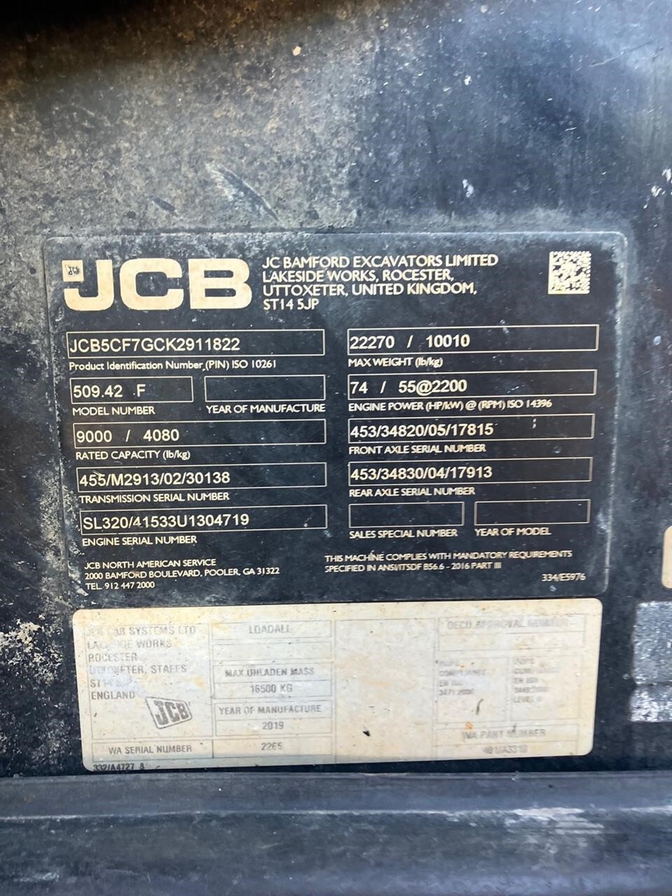 2019 JCB 509-42-6