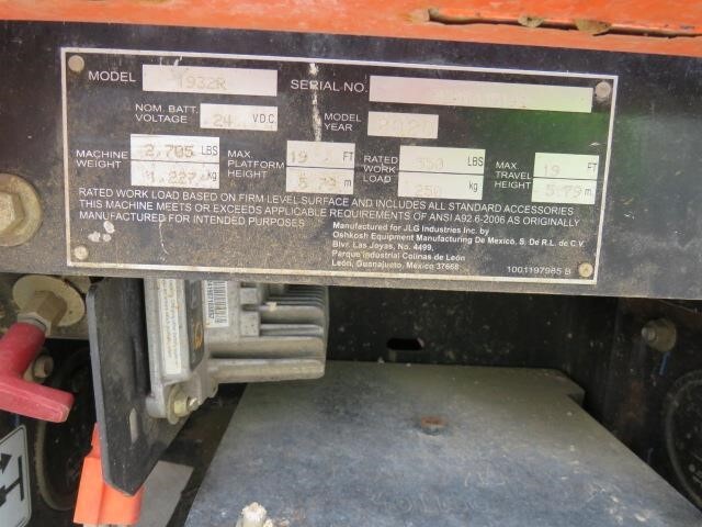 2020 JLG 1932R-19