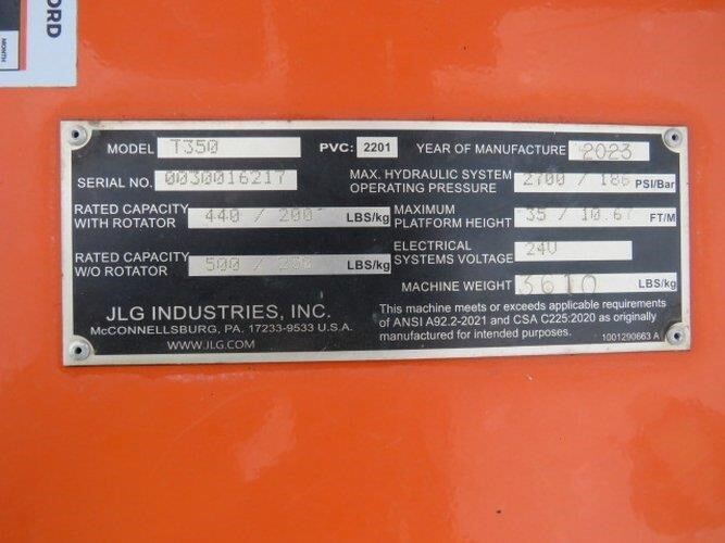 2023 JLG T350-21