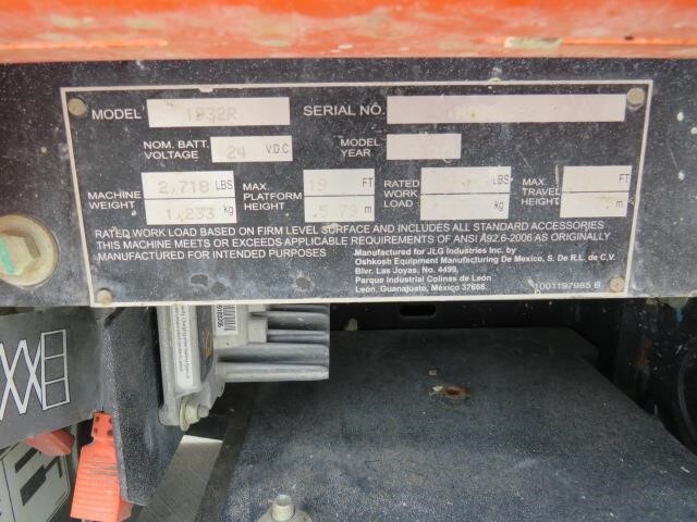 2020 JLG 1932R-19
