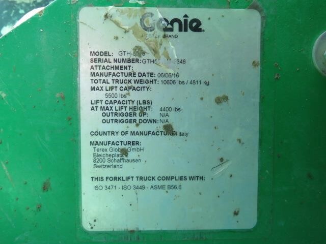 2016 Genie GTH-5519-21