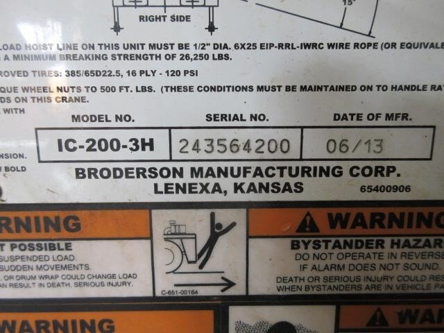2013 Broderson IC-200-3H-31