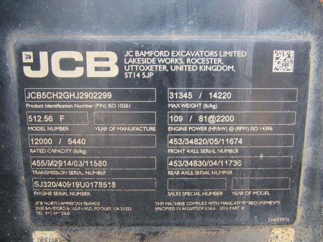 2018 JCB 512-56-27