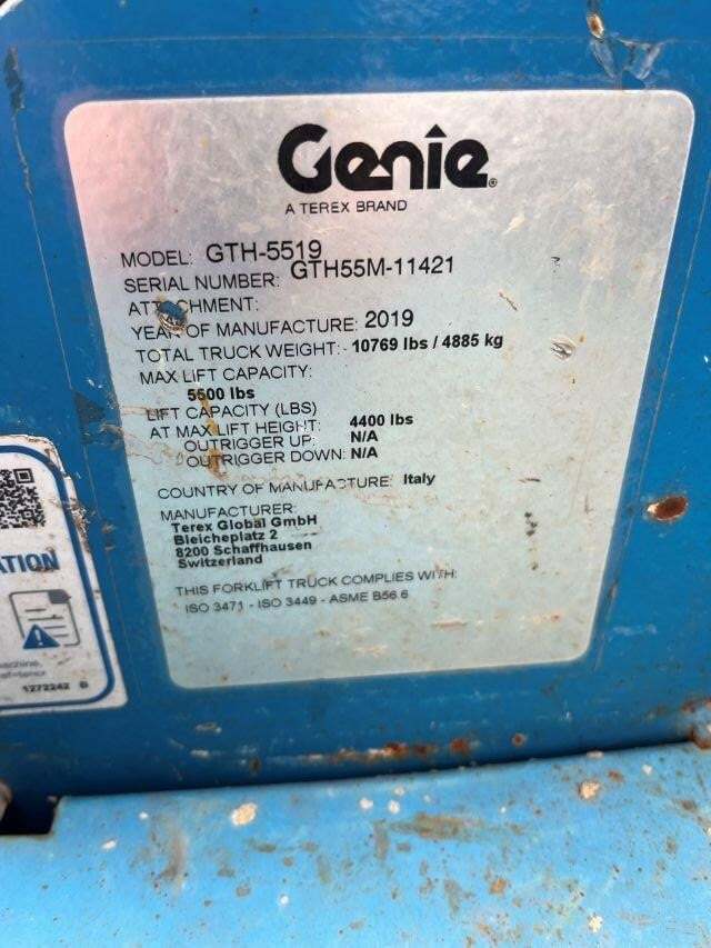 2019 Genie GTH-5519-20