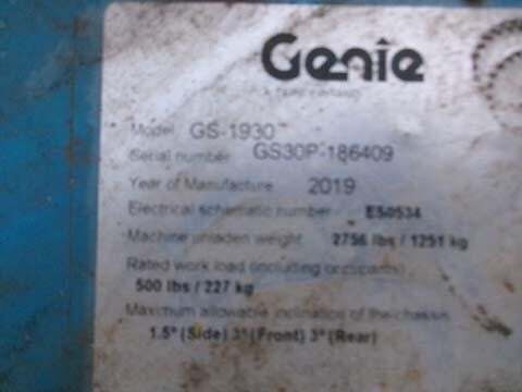2019 Genie GS-1930-16