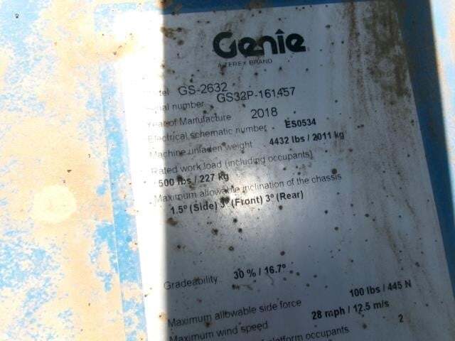 2016 Genie GS-2632-14