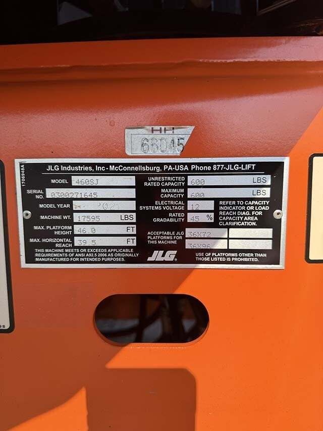 2021 JLG 460SJ-48