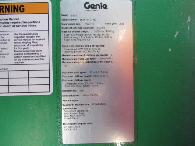 2021 Genie S-80X-25