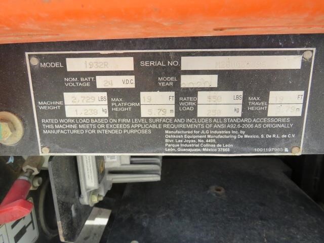 2020 JLG 1932R-19