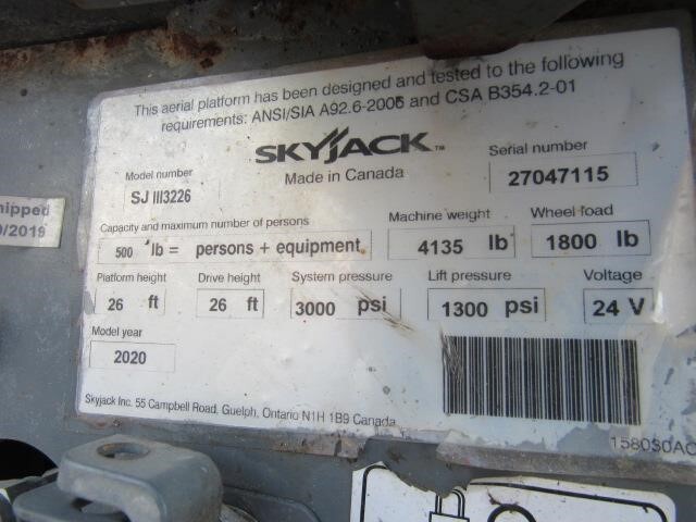 2020 Skyjack SJ3226-18