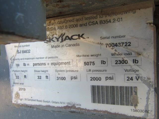 2019 Skyjack SJ4632-19