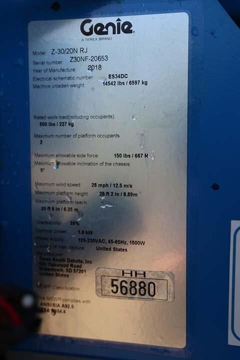 2018 Genie Z-30/20N RJ-35