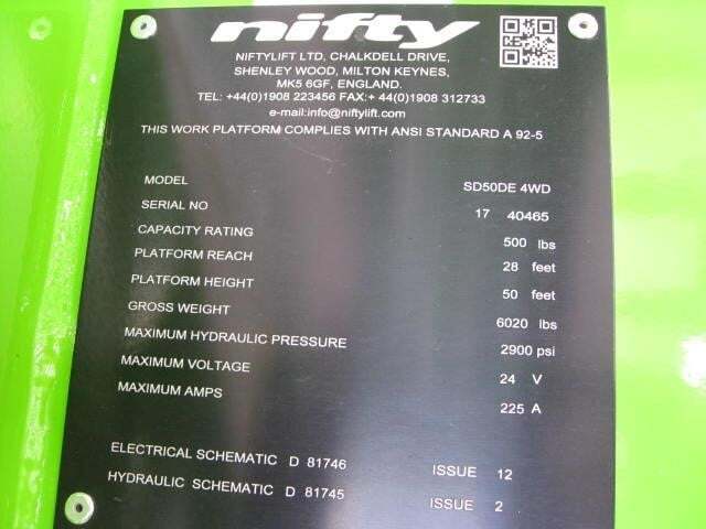 2026 Niftylift SD50-30