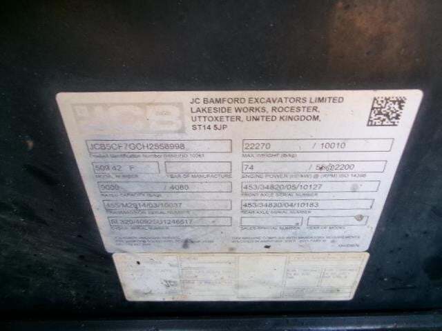 2017 JCB 509-42-25