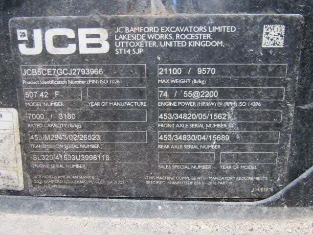 2019 JCB 507-42-24