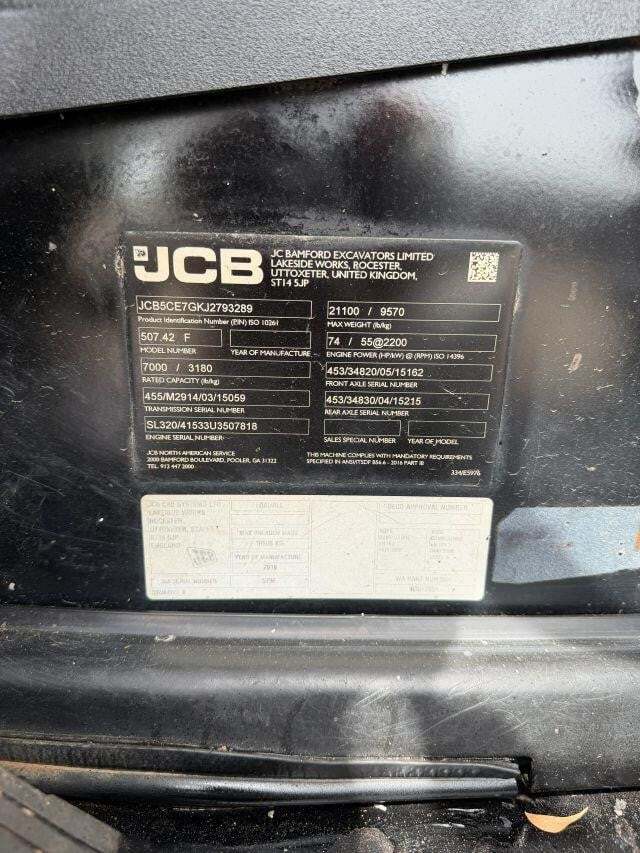 2019 JCB 507-42-38