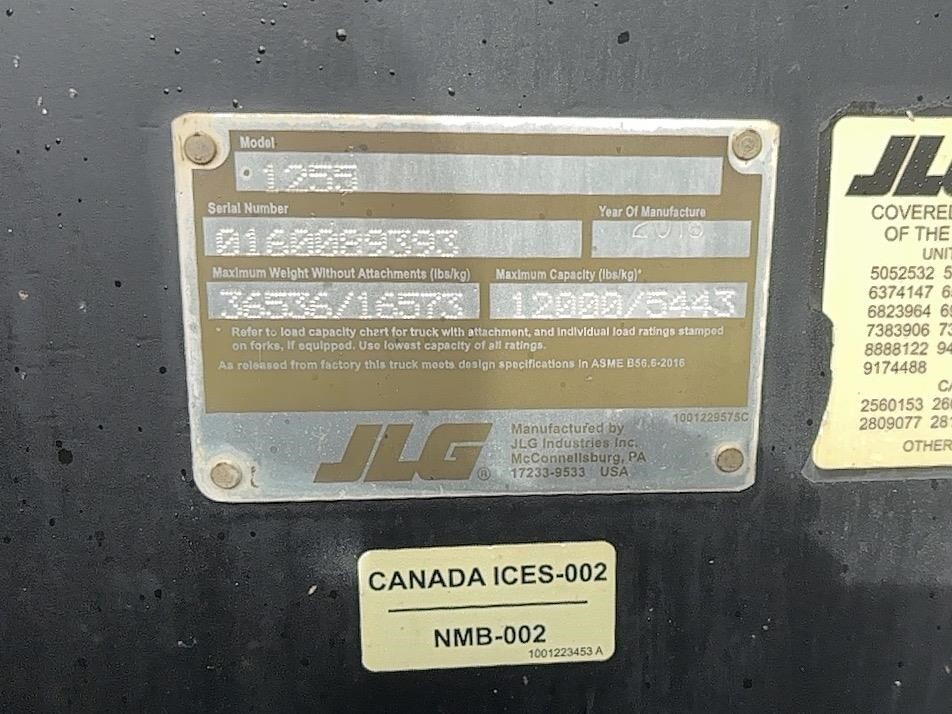 2018 JLG 1255-28