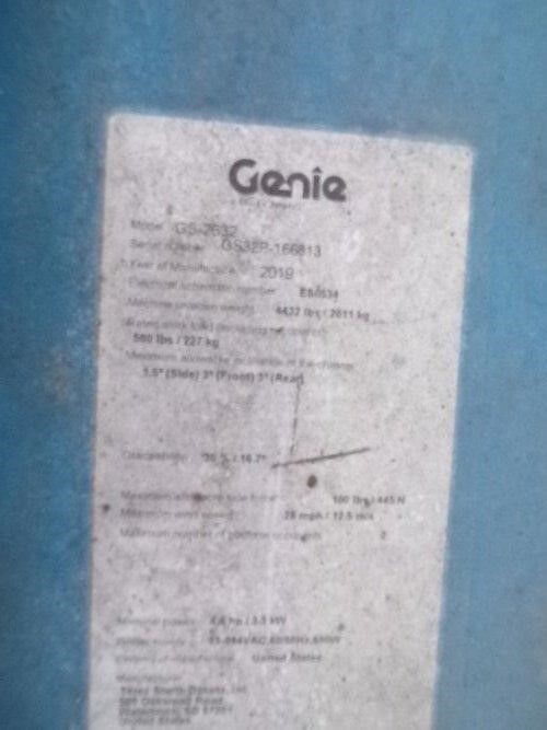 2019 Genie GS-2632-13