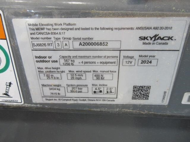 2026 Skyjack SJ-6826RT-34