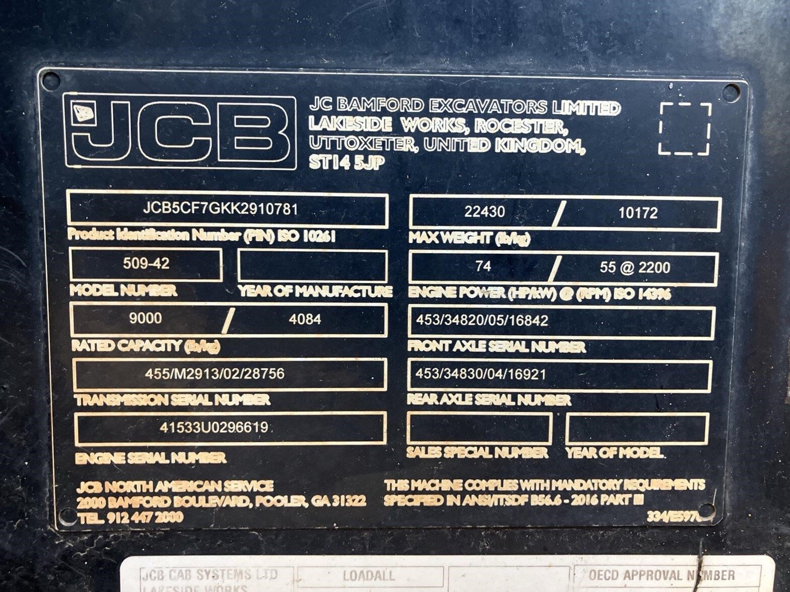 2019 JCB 509-42-6