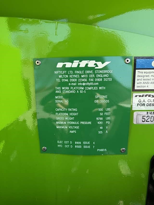 2018 Niftylift SP50N-32
