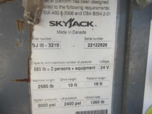 2018 Skyjack SJ3219-14