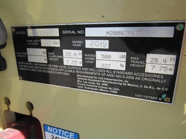 2019 JLG 2632ES-19