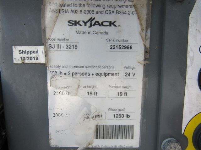 2020 Skyjack SJ3219-19