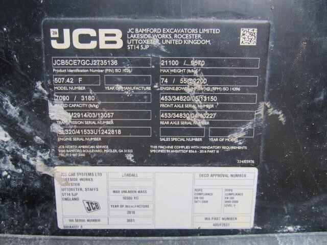 2018 JCB 507-42-26