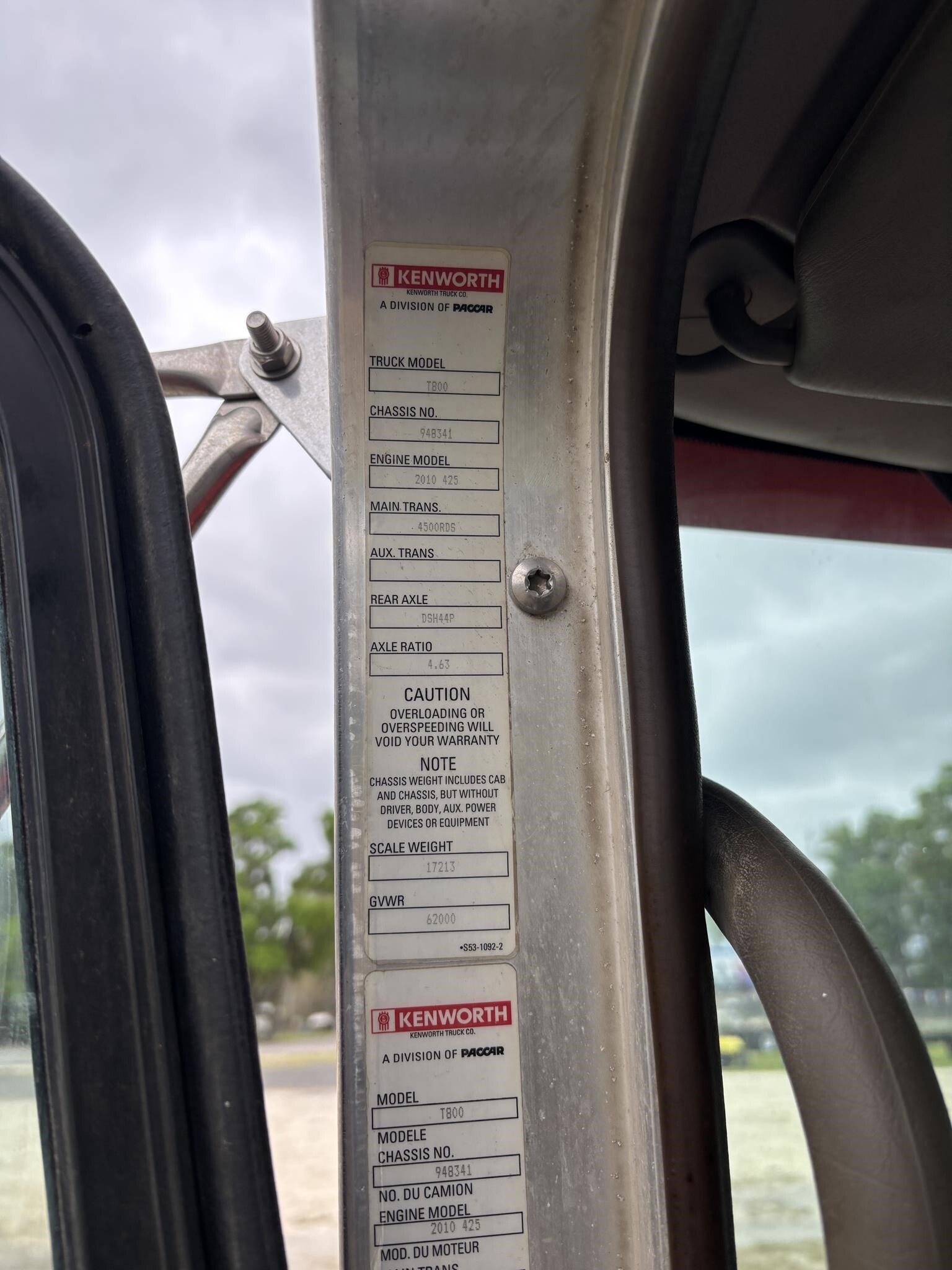 2011 Kenworth T800