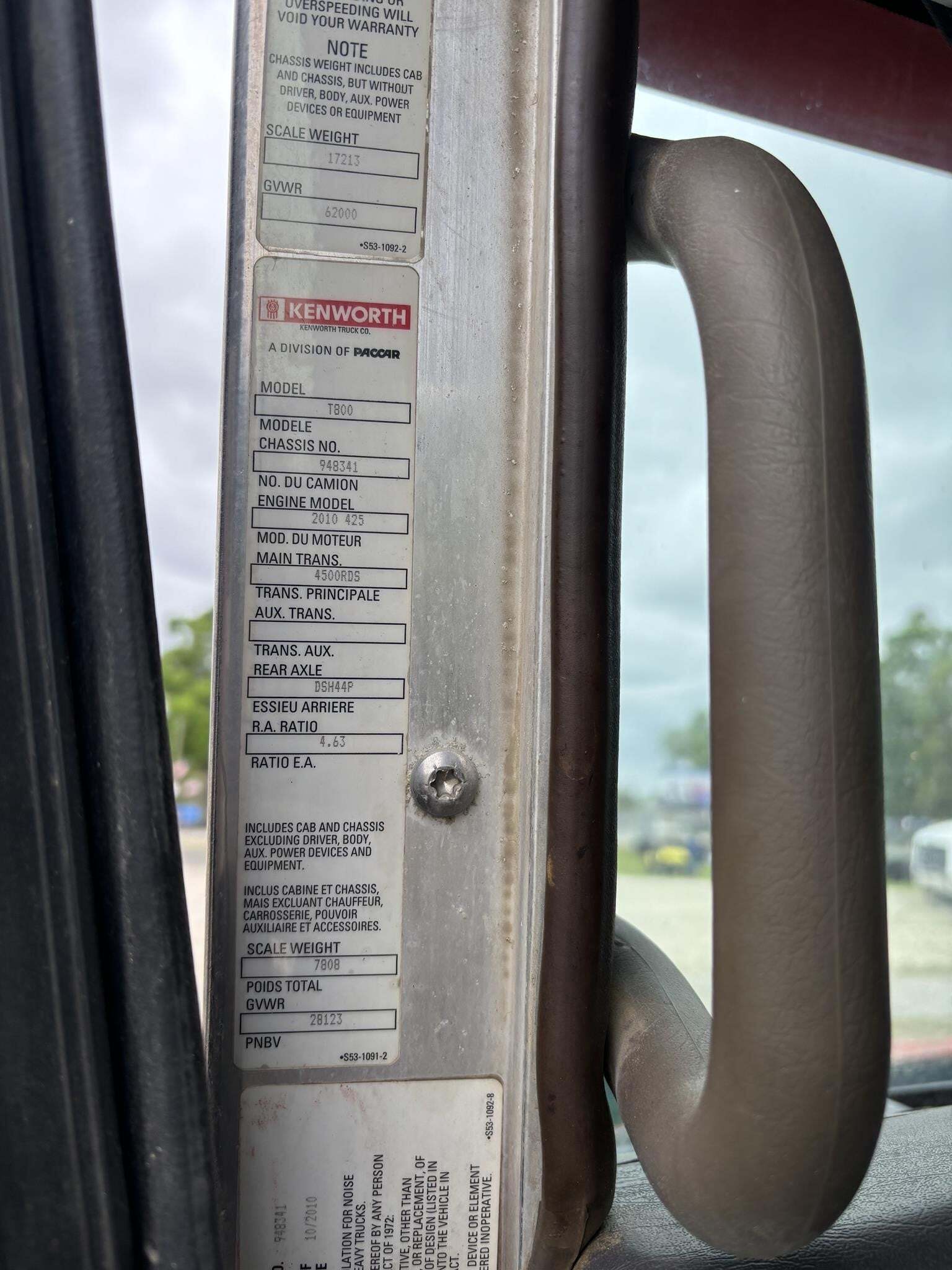 2011 Kenworth T800