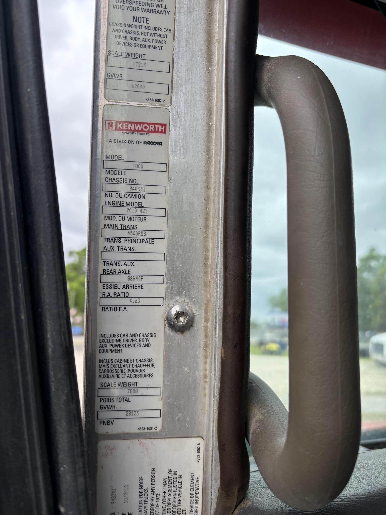 2011 Kenworth T800