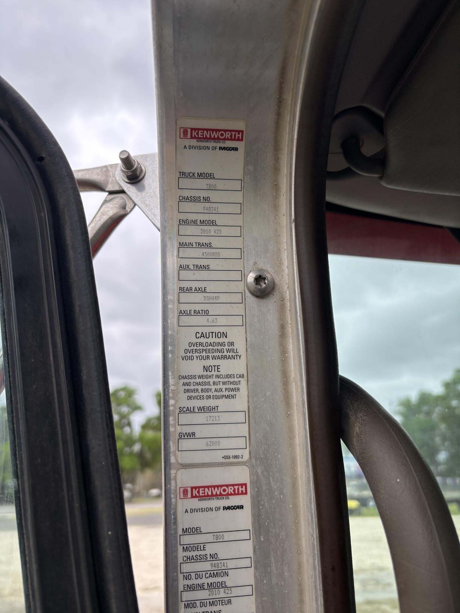 2011 Kenworth T800