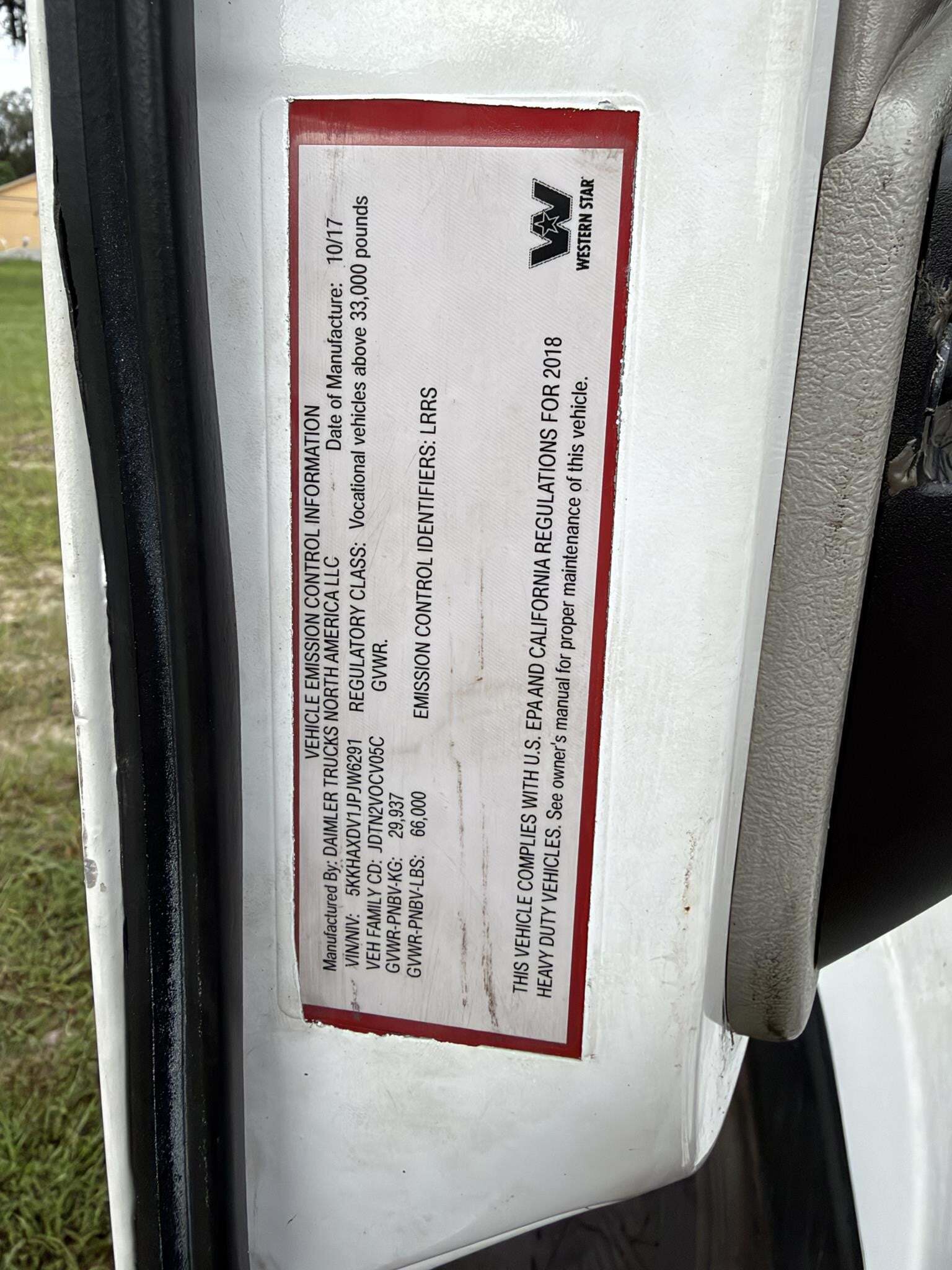 2018 Western Star CONVENTIONAL
