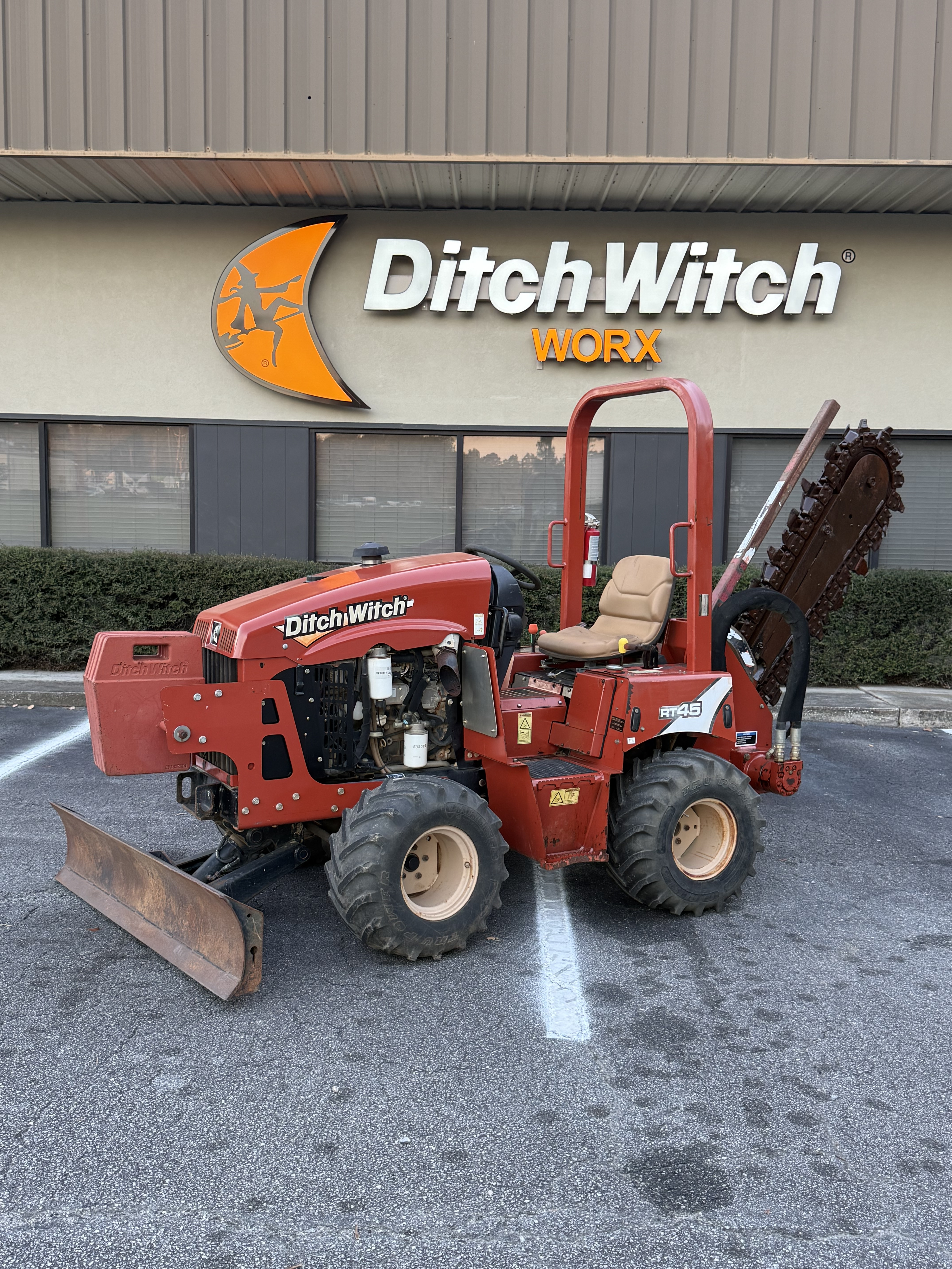 Photo of 2016 Ditch Witch RT45 with H313 Centerline Digging Attachment, 4-Way backfill blade.