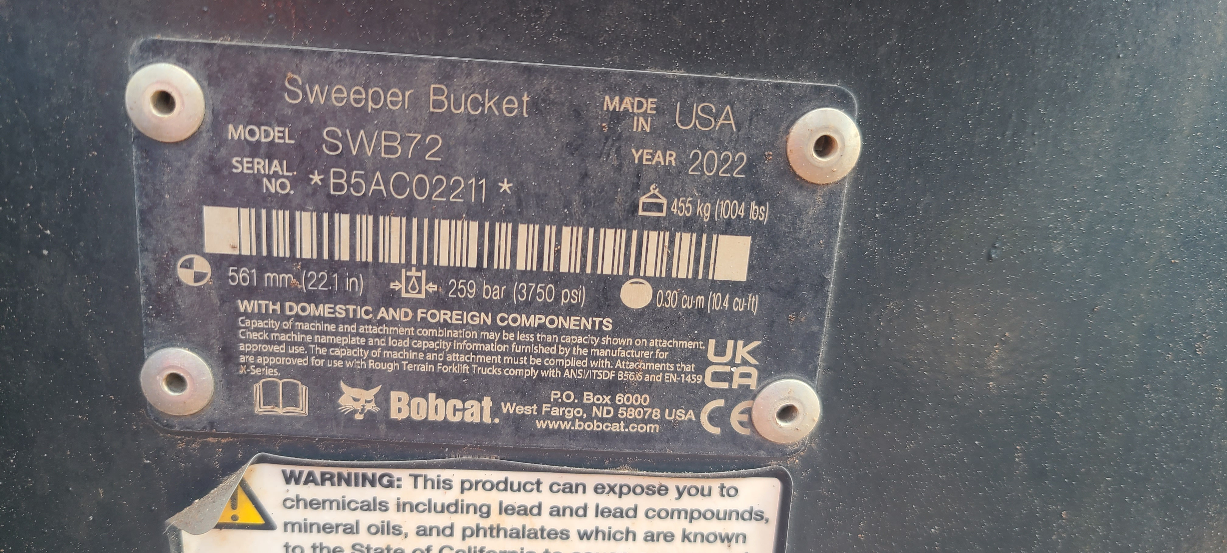0 Bobcat 72" SWEEPER