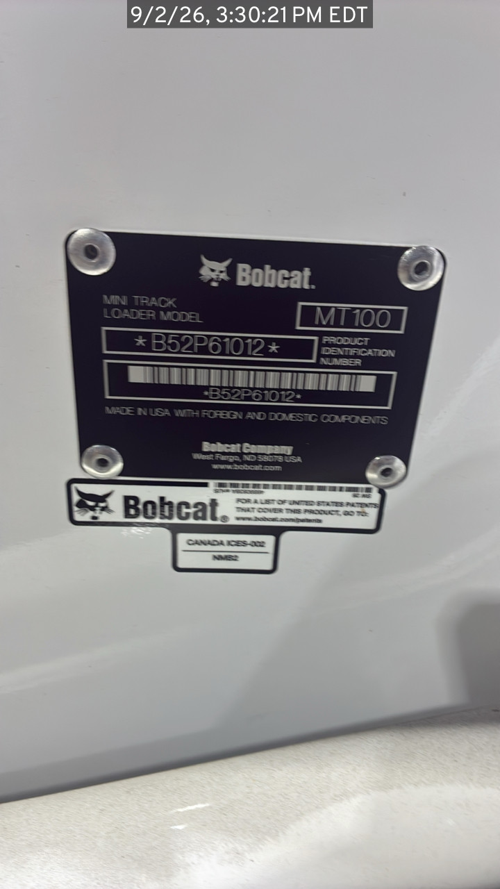 2026 Bobcat MT100