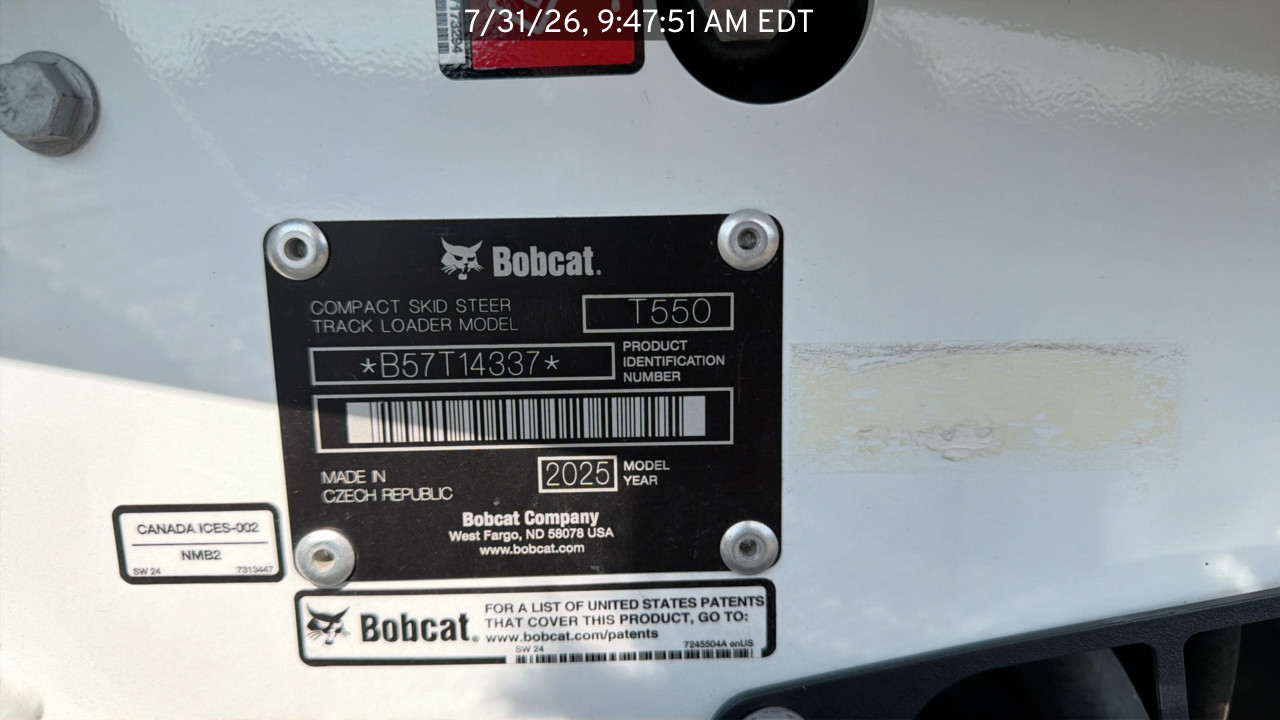 2025 Bobcat T550