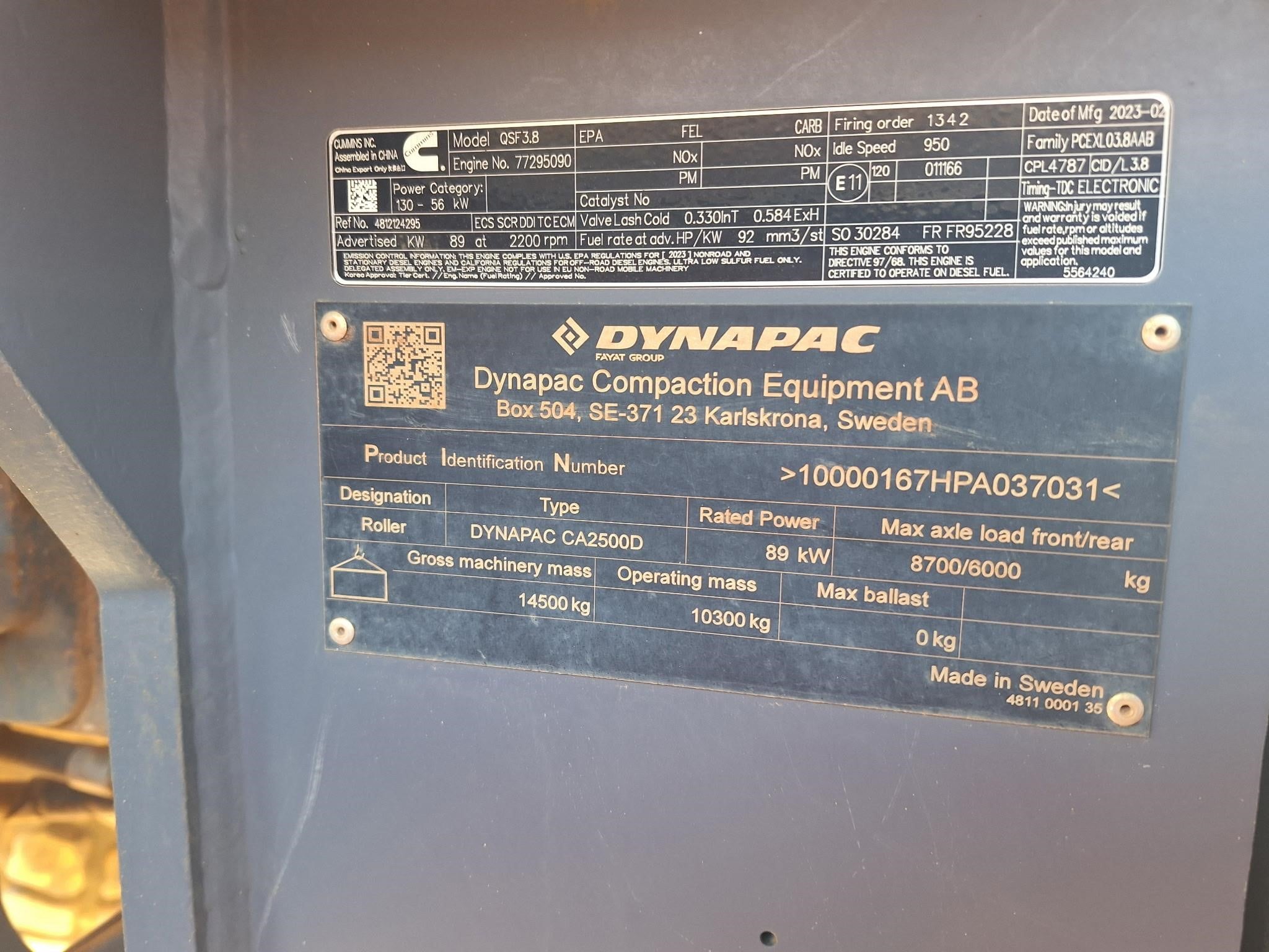 2023 Dynapac CA2500D