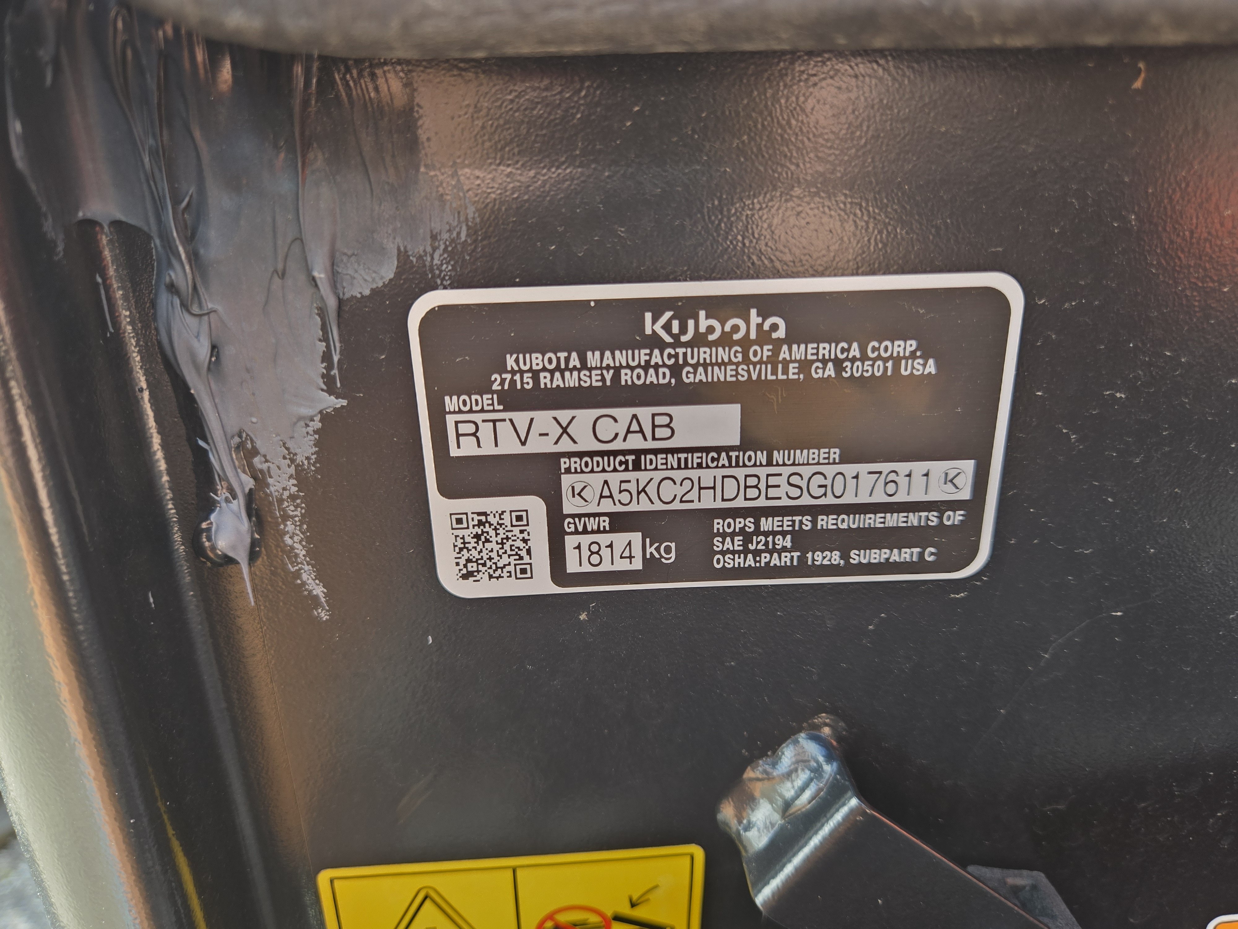 2025 Kubota RTVX2C-PCLAS-1