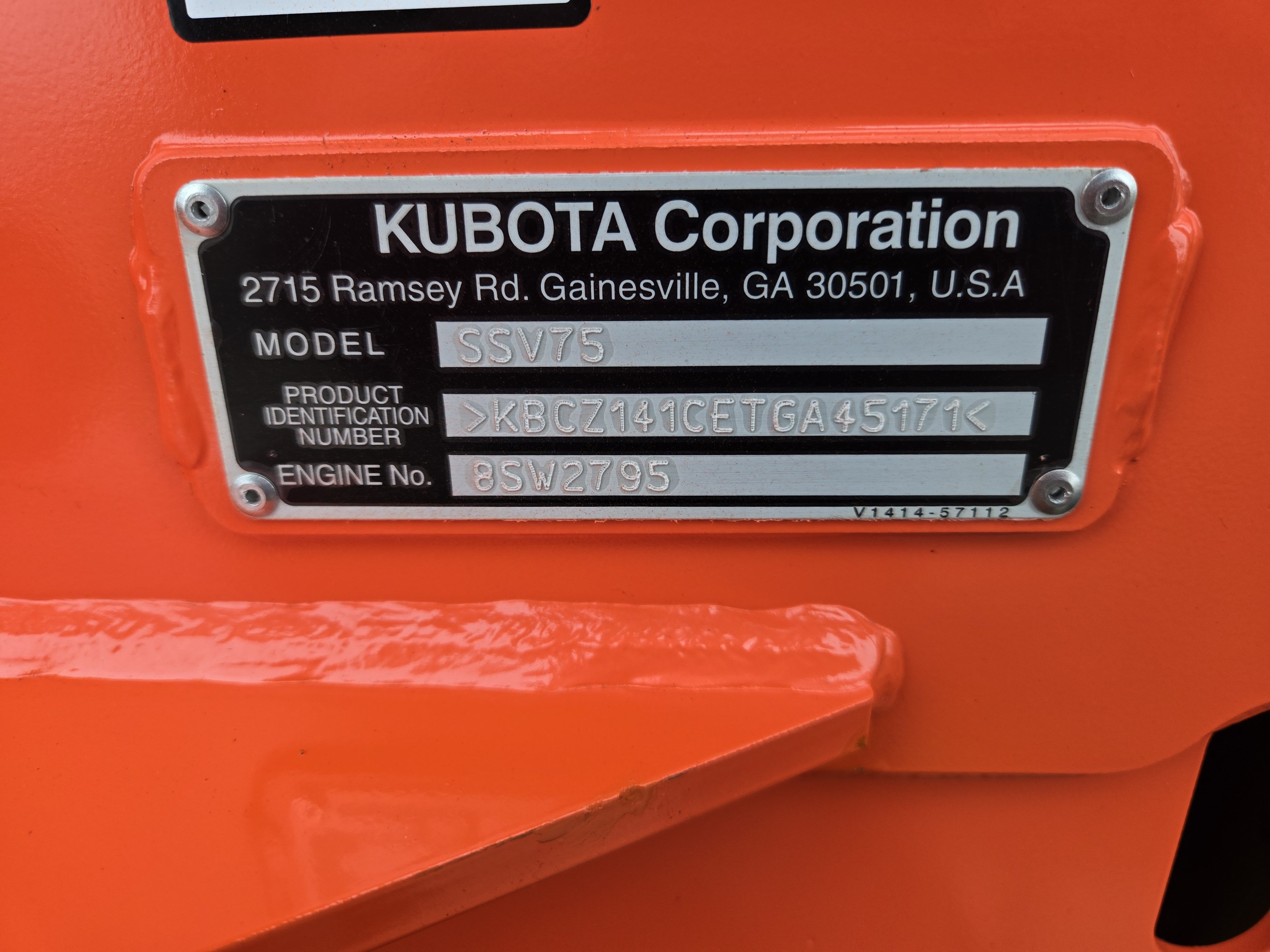 0 Kubota SSV75