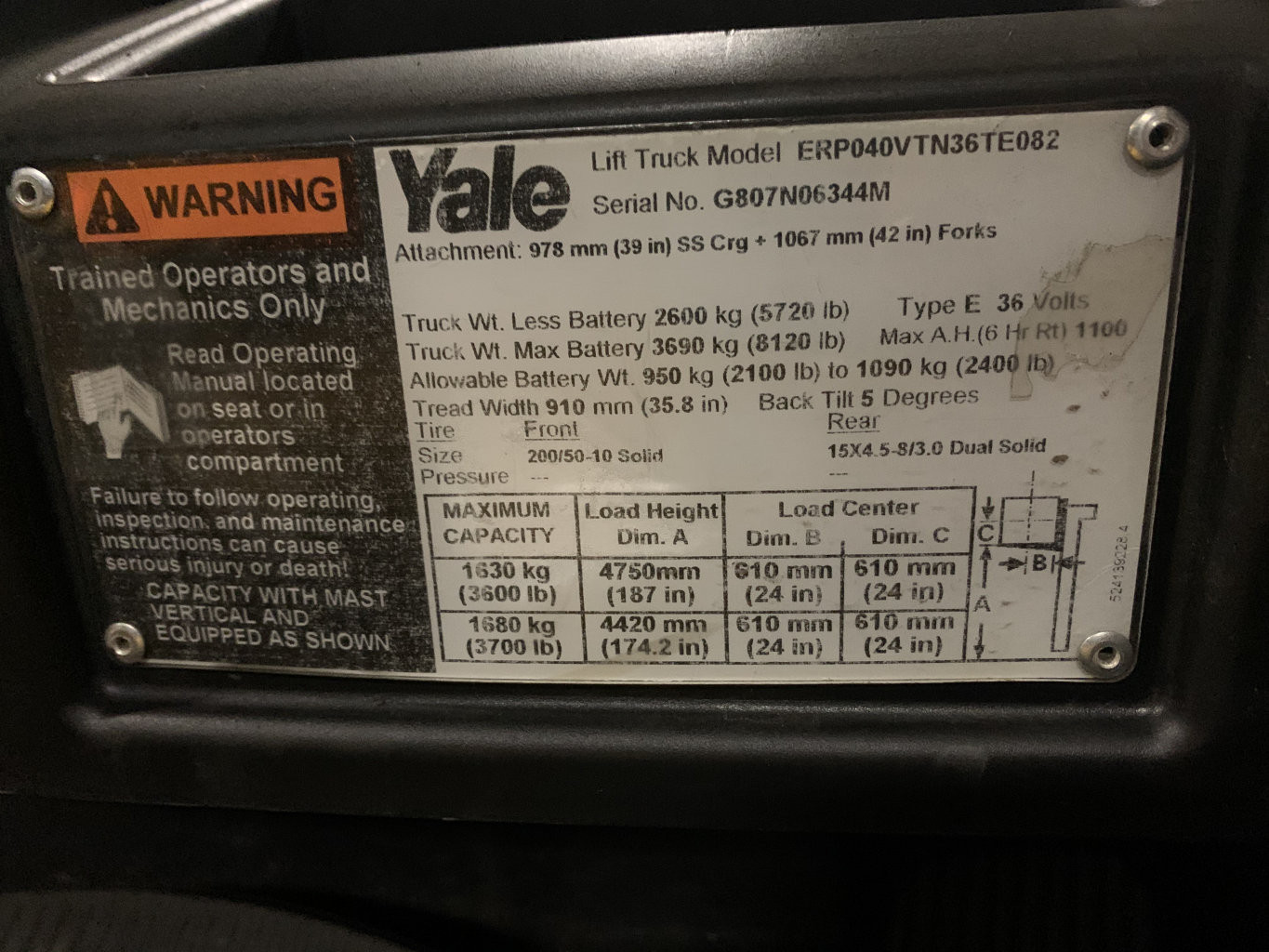 2014 Yale ERP-040VT
