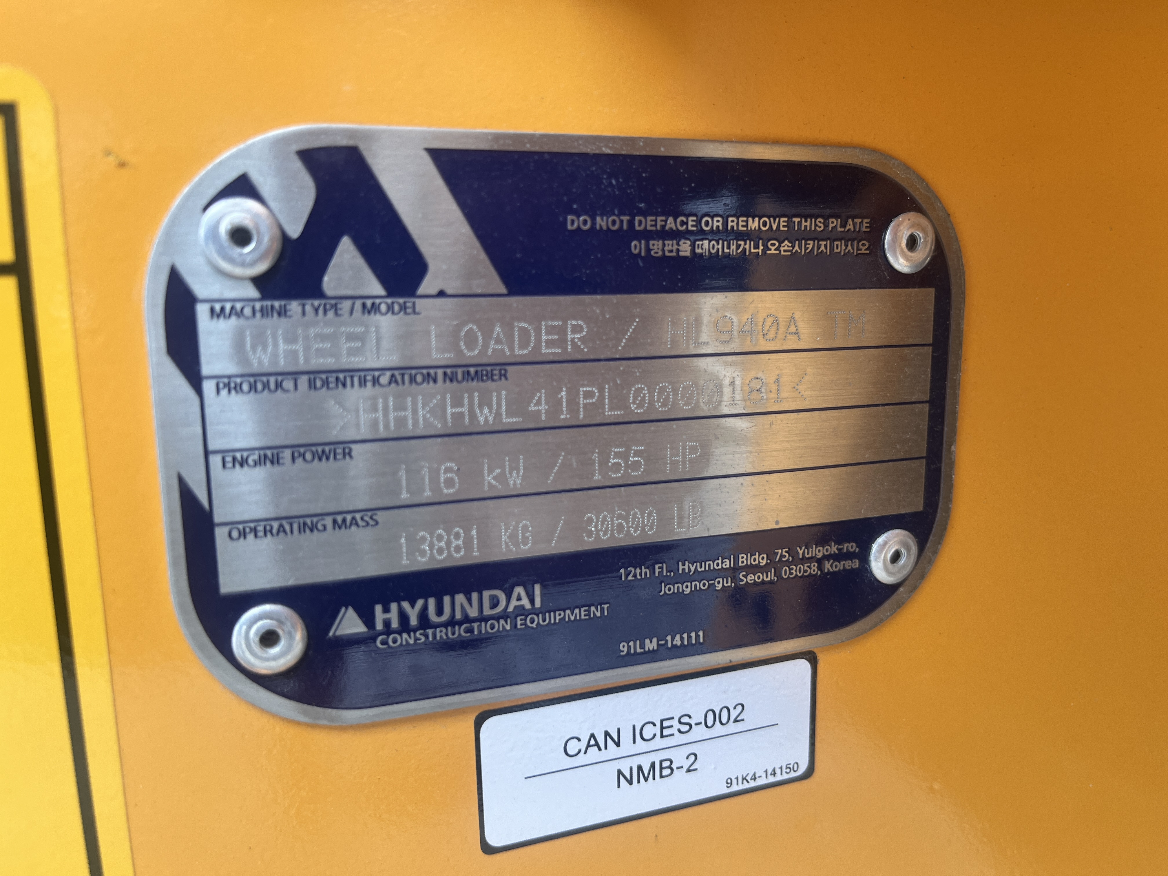 2024 Hyundai HL940A TM