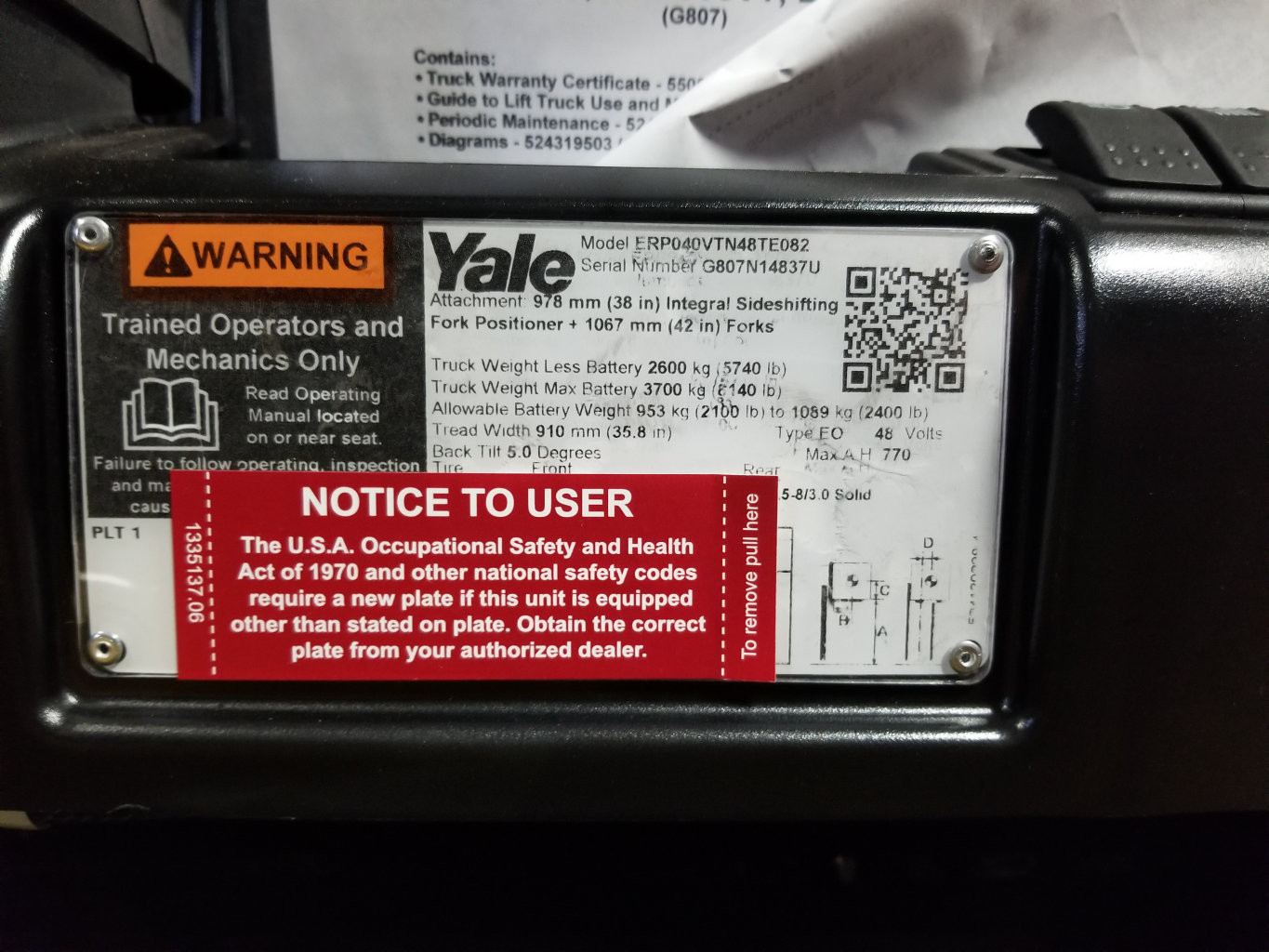 2020 Yale ERP-040VT