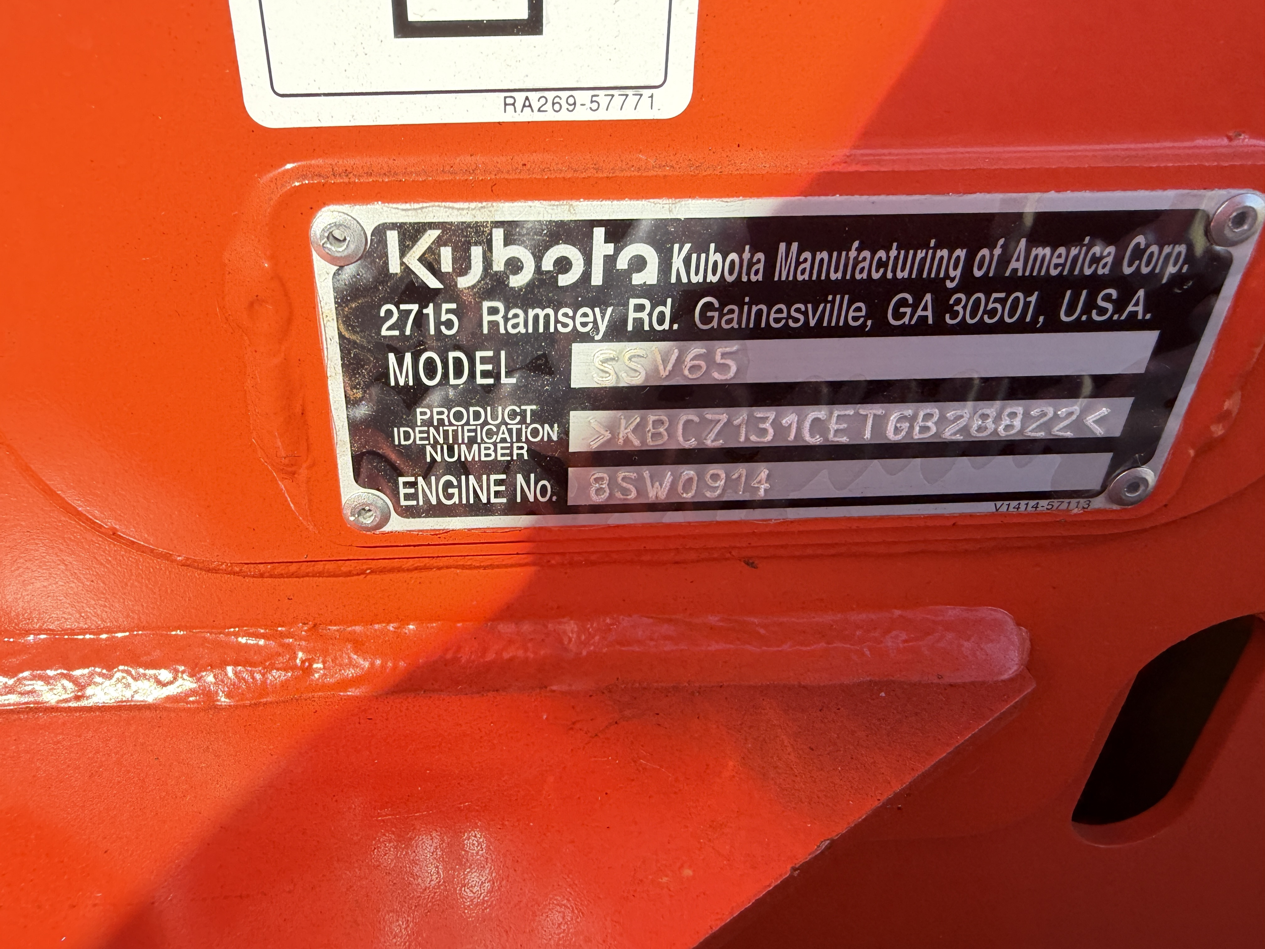 0 Kubota SSV65