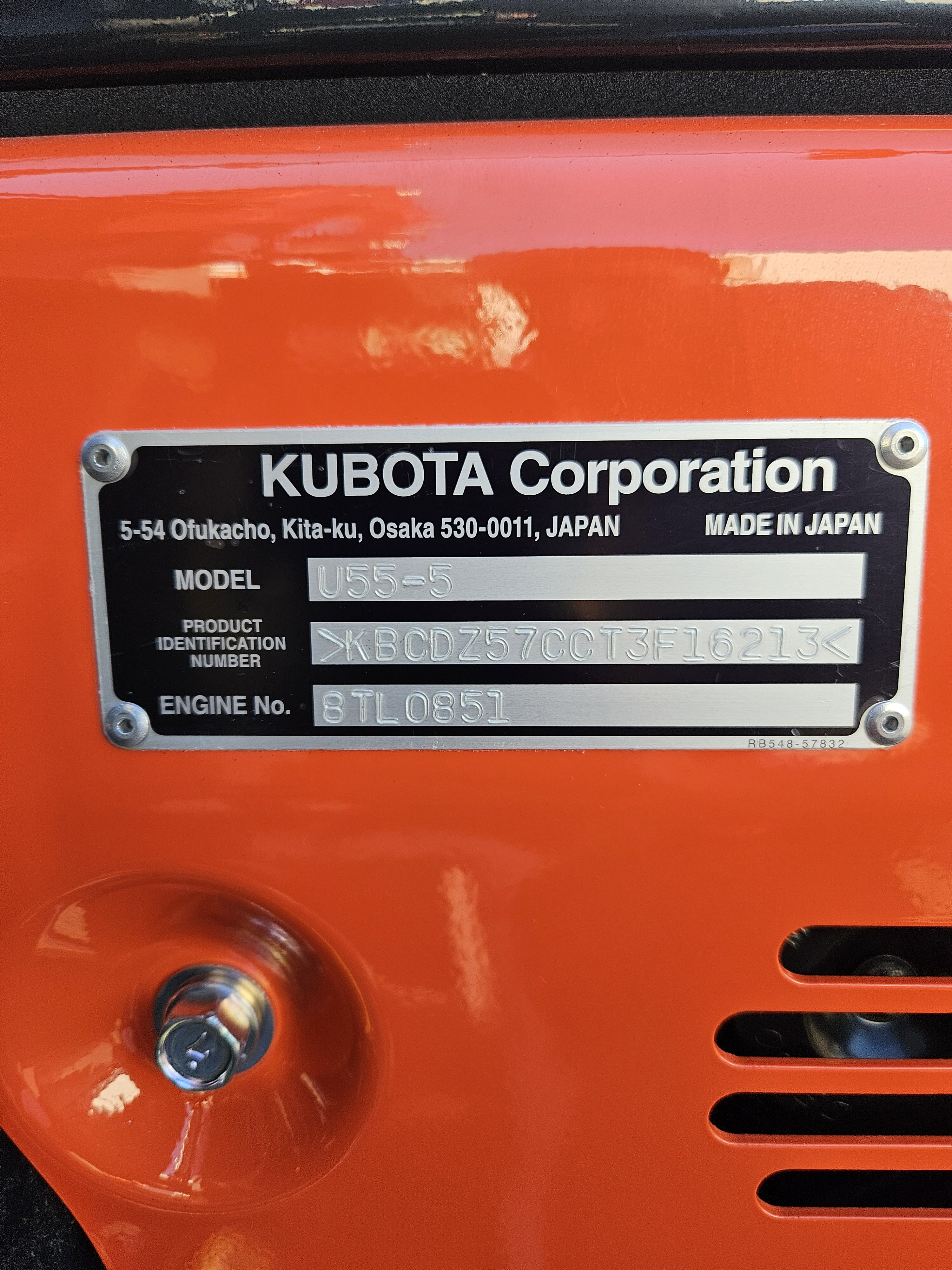0 Kubota U55-5 