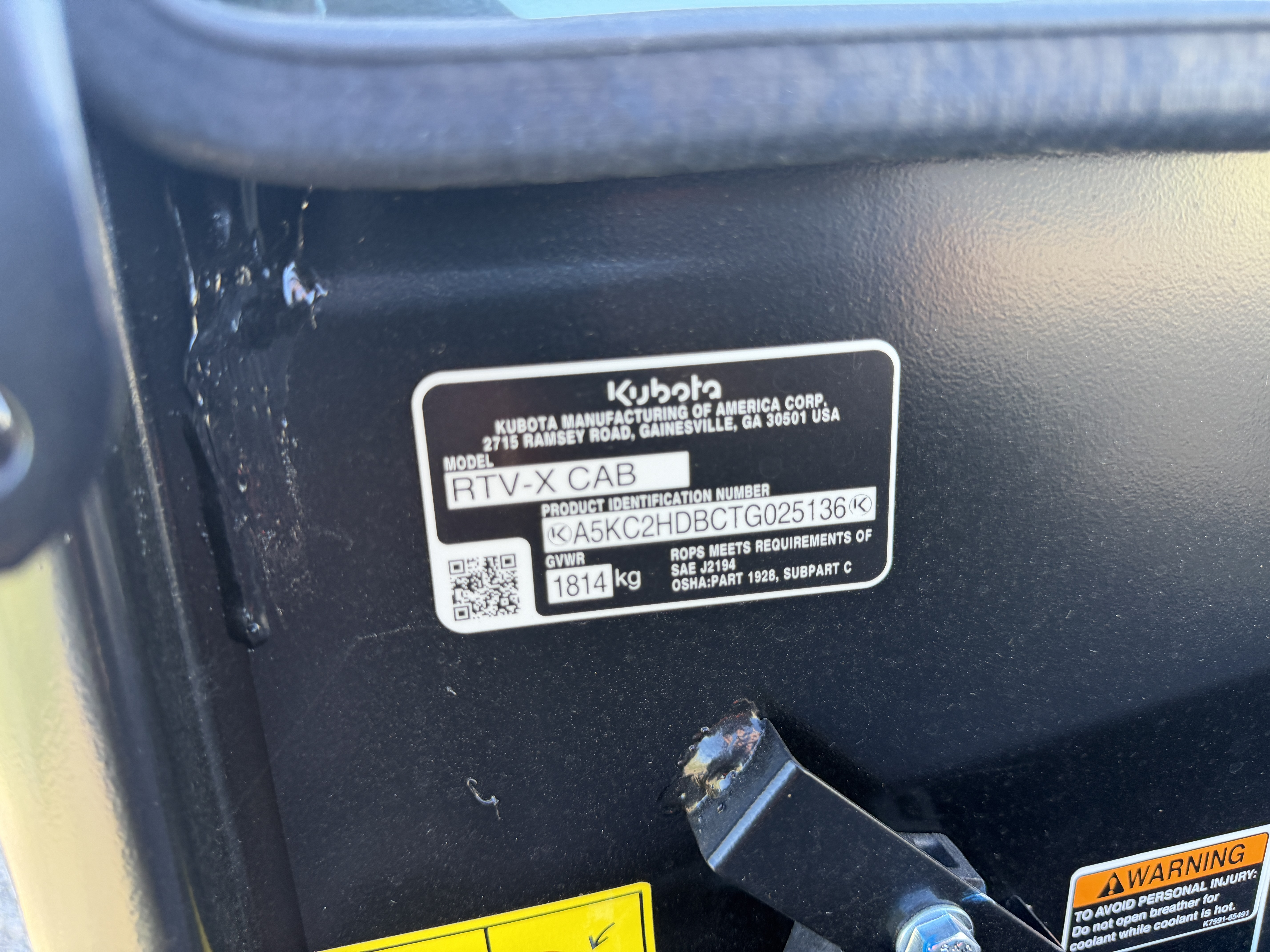 0 Kubota RTVX2C-PKLH-1